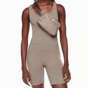 Aritzia Taupe Sleeveless Romper